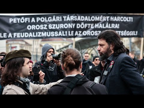 Puzsér Róbert tiltakozása 2025. március 15-én 